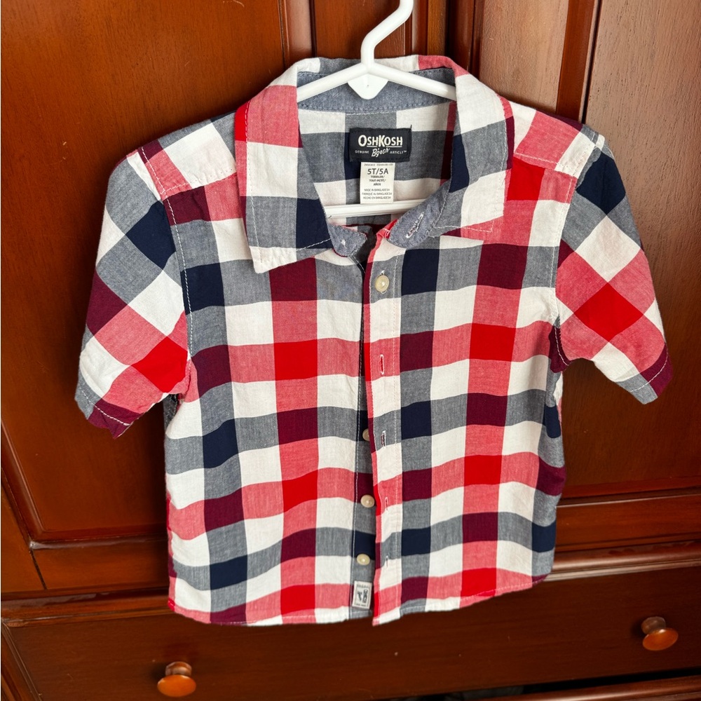 Osh Kosh Bgosh kids dress shirt for Fourth of July
